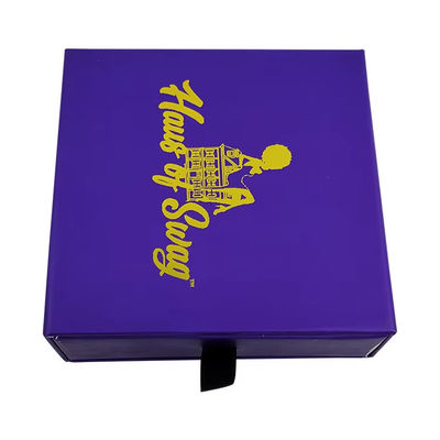 Custom Shape 8x8 Small Slide Drawer Gift Box Art Paper Jewelry Sliding Box dengan Handle Ketebalan 2mm