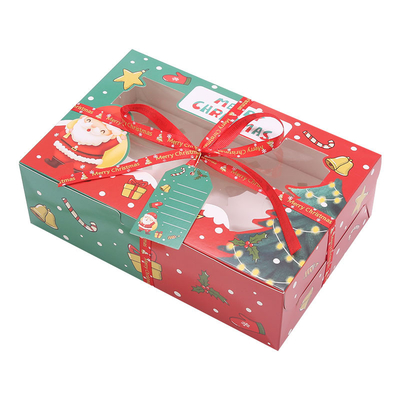 Kotak Hadiah Liburan Natal Mewah 2025 Kemasan Kertas Kraft Kotak Hadiah Cetak Kustom Meriah untuk Musim Liburan