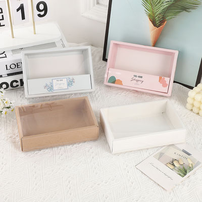 Kotak Hadiah Pakaian Personalisasi Berkualitas Tinggi Kustom untuk Kaos Kaki Pakaian Aksesori Desain Selongsong Kemasan Dengan Jendela