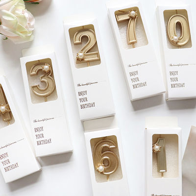 Customized kotak warna Pencetakan Nomor Kue Candle Ulang Tahun Kothak Hadiah Klein kotak hadiah kecil