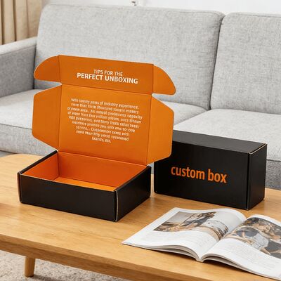 Custom Logo Fashionable and Trendy Corrugated Paper Shipping Box  for Clothing T-shirt Cap Hat