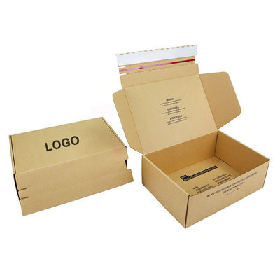 Disesuaikan Logo Pribadi Bergelombang Pengiriman Adhesive Tear Strip Open Postal Box untuk Item