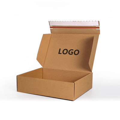 Disesuaikan Logo Pribadi Bergelombang Pengiriman Adhesive Tear Strip Open Postal Box untuk Item