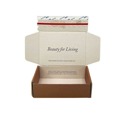 Disesuaikan Logo Pribadi Bergelombang Pengiriman Adhesive Tear Strip Open Postal Box untuk Item