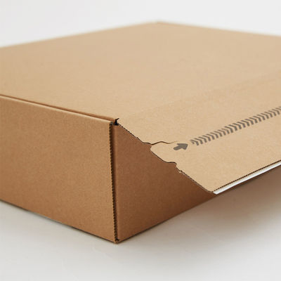Disesuaikan Logo Pribadi Bergelombang Pengiriman Adhesive Tear Strip Open Postal Box untuk Item