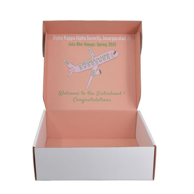 Ukuran Custom Flat Packed Shipping Mailer Box Tiga Lapisan Bergelombang Baju Dalam Pakaian