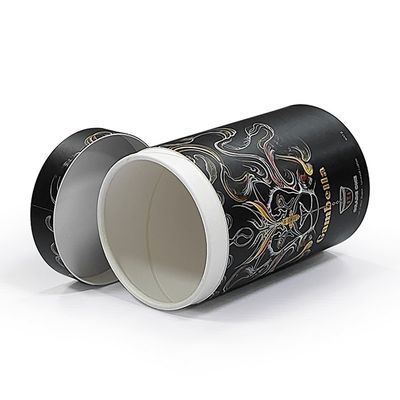 Custom Logo Bulat Silinder Canister Karton Silinder Box Untuk Kosmetik