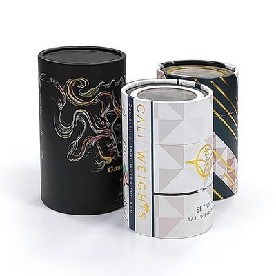 Custom Logo Bulat Silinder Canister Karton Silinder Box Untuk Kosmetik