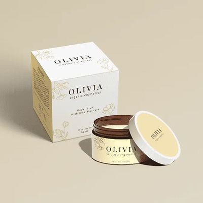UV Coating Paper Tuck Top Boxes Folding Square Scented Candle Storage Box