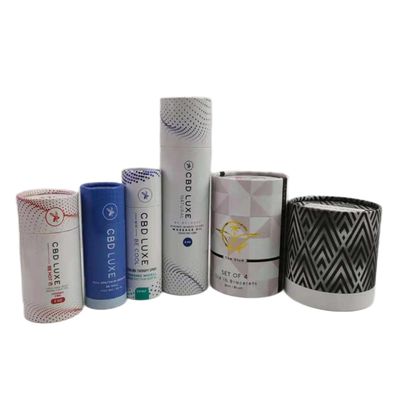 Kotak kemasan tabung yang dipersonalisasi tabung kertas daur ulang untuk botol kosmetik