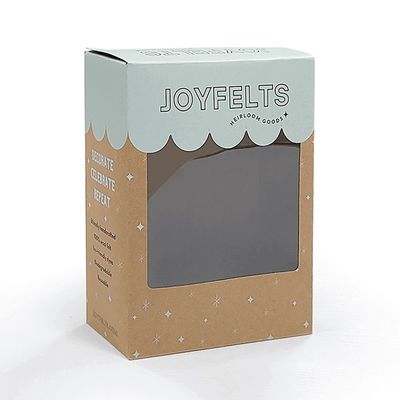 Brown Kraft Paper Tuck End Box Packaging Dengan Folder Jendela PVC yang Jelas