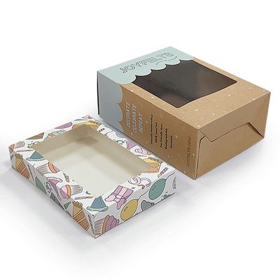 Brown Kraft Paper Tuck End Box Packaging Dengan Folder Jendela PVC yang Jelas