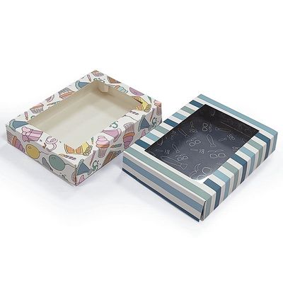 Brown Kraft Paper Tuck End Box Packaging Dengan Folder Jendela PVC yang Jelas