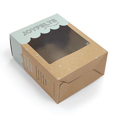 Brown Kraft Paper Tuck End Box Packaging Dengan Folder Jendela PVC yang Jelas