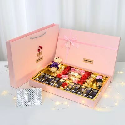 Kotak kemasan hadiah Valentine Kreatif kotak kotak kemasan karton persegi panjang kaku