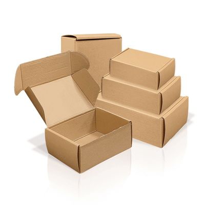 Custom Kraft Paper Mailer Box Packaging Daur Ulang Kotak Mailer Kardus Bergelombang