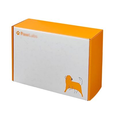 Orange Pet Food Paper Mailer Box Packaging Eco Friendly Dog Box Jenis Folder