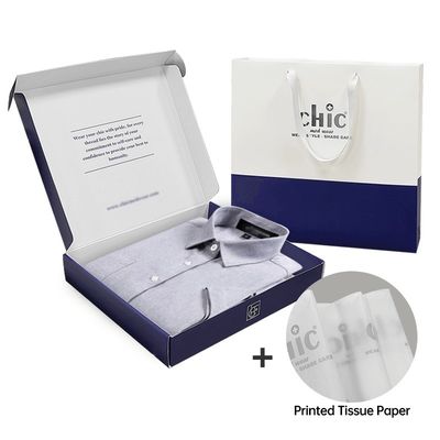 Custom Clothing Packaging Paper Mailer Box Flute Material Kotak Pengiriman Bergelombang