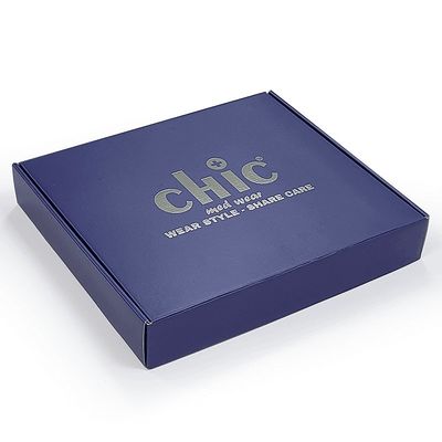 Custom Clothing Packaging Paper Mailer Box Flute Material Kotak Pengiriman Bergelombang