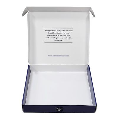 Custom Clothing Packaging Paper Mailer Box Flute Material Kotak Pengiriman Bergelombang