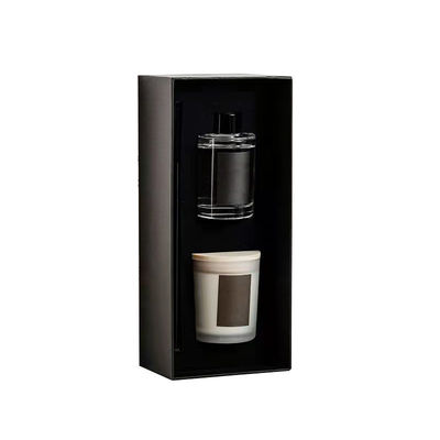 Embossing End Daur Ulang Lilin Bau Kemasan Kotak Untuk Aromaterapi Reed Diffuser