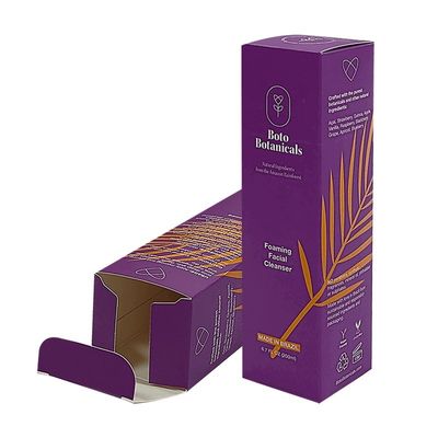 Kotak Kemasan Kosmetik Berlapis Kertas Otomatis Bagian Bawah Tuck End Kotak Lipat 350g 500g