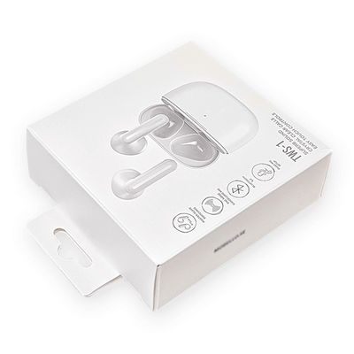 Custom Logo Printing Paper Box Reverse Direct Tuck Design untuk Earphone Headset Earpiece