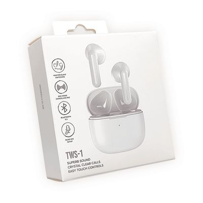 Custom Logo Printing Paper Box Reverse Direct Tuck Design untuk Earphone Headset Earpiece