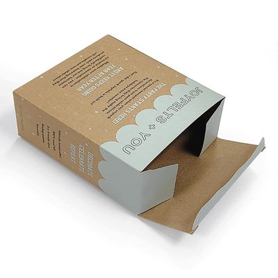 Eco Friendly Auto Lock Bottom Box UV Printing Kotak Hadiah Kertas Kraft Brown