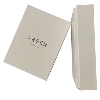 Luxury Cover And Base Box 157g Art Paper 1000g Cardboard Perhiasan Putih kotak kemasan