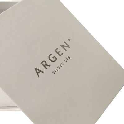 Luxury Cover And Base Box 157g Art Paper 1000g Cardboard Perhiasan Putih kotak kemasan