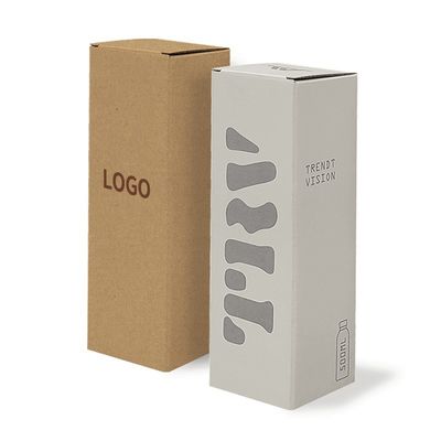 Custom Tuck Top Box Uncoated Kraft E Flute Botol Air kotak kemasan