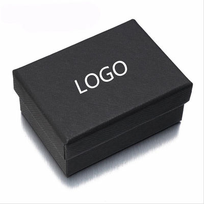 Kotak Kemasan Hadiah Hitam Kecil Kotak Hadiah Rigid Ring Tag Cufflink