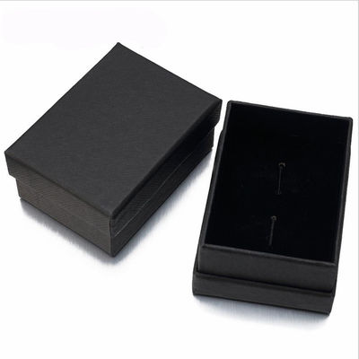Kotak Kemasan Hadiah Hitam Kecil Kotak Hadiah Rigid Ring Tag Cufflink