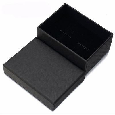 Kotak Kemasan Hadiah Hitam Kecil Kotak Hadiah Rigid Ring Tag Cufflink