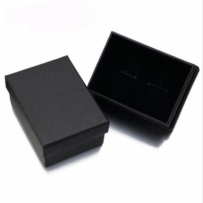 Kotak Kemasan Hadiah Hitam Kecil Kotak Hadiah Rigid Ring Tag Cufflink
