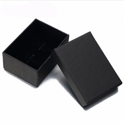 Kotak Kemasan Hadiah Hitam Kecil Kotak Hadiah Rigid Ring Tag Cufflink