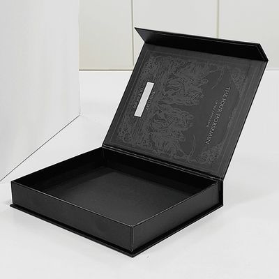Magnetic Closure Cardboard Display Box Pengemasan Koin Kotak Gaya Buku Palsu Hollow