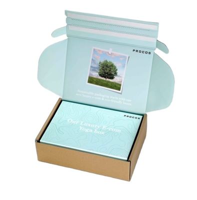 Custom Corrugated Cardboard Mailer Box FSC Certified Easy Tear Strip Seal Pembukaan