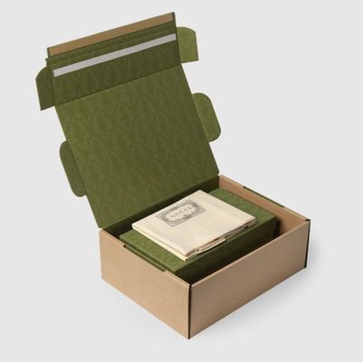 Custom Corrugated Cardboard Mailer Box FSC Certified Easy Tear Strip Seal Pembukaan