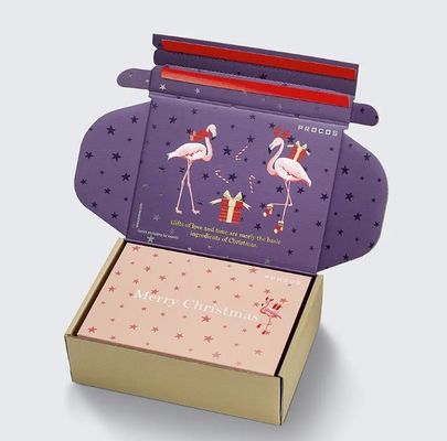 Custom Corrugated Cardboard Mailer Box FSC Certified Easy Tear Strip Seal Pembukaan