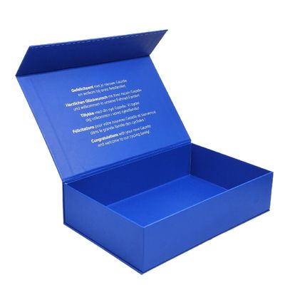 Barang kemasan Kotak hadiah magnetik berbentuk buku khusus dengan sisipan busa dan sisipan kertas