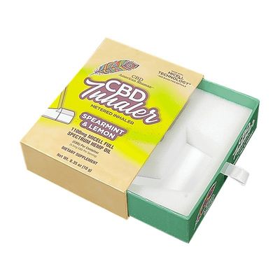 Kotak kemasan geser kertas kaku buatan tangan untuk kotak mewah Inhaler yang diukur