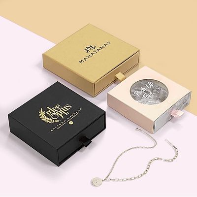 Kotak Tampilan Karton Kekuatan Kotak Kemasan Perhiasan Untuk Earrings Kalung