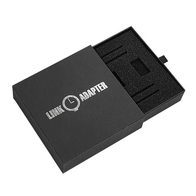 Logo yang dipersonalisasi Desain Fashion Kardus Jam Tangan Storage Drawer Box dengan Sponge Liner