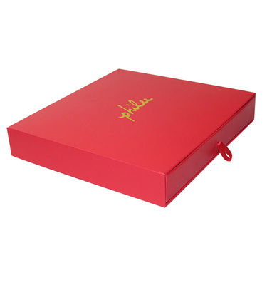 Hot Stamping Gold Foil Paper Sliding Box Red Custom Cardboard Packaging Box