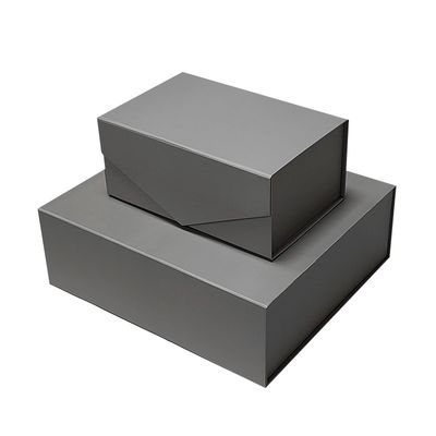 Custom Order Custom Color Ukuran Kotak Kertas Kardus Lipat Abu-abu dengan Tutup Magnetik
