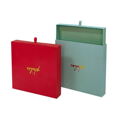 Luxury Cardboard Wallet Packaging Box Drawer Paper Gift Box Packaging Logo yang disesuaikan