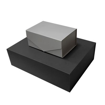 Custom Logo Black Paper Magnetic Closure Folding Gift Box Hot Foil/UV/varnish Finish