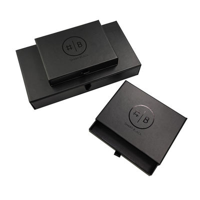 Kotak Hadiah Hitam Laminasi Matt untuk Produk persegi panjang dari Produsen Profesional